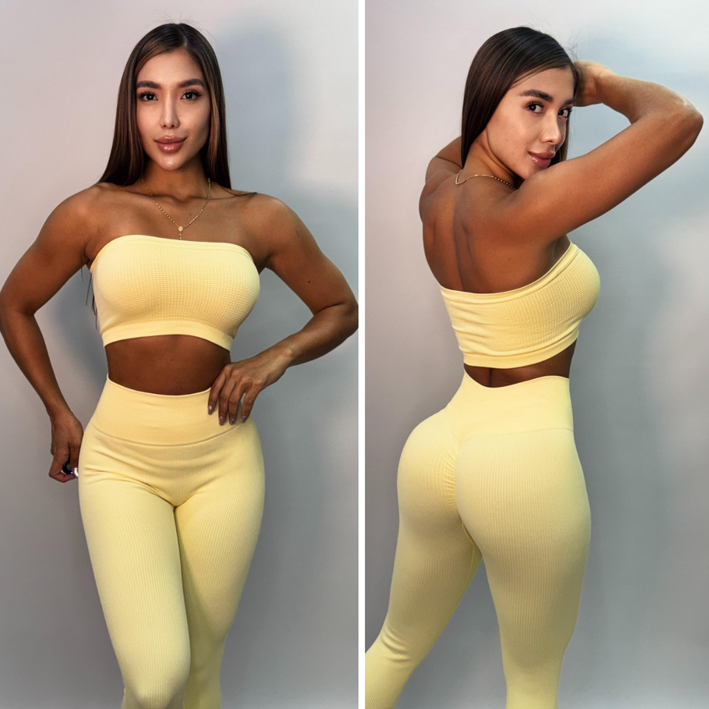 Conjunto americano leggins + top straple