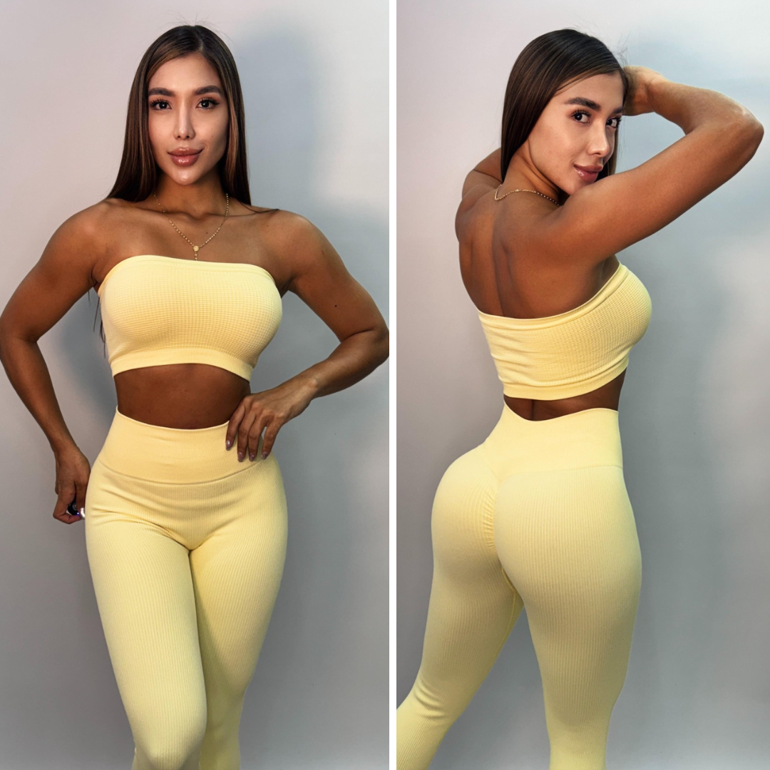 Conjunto americano leggins + top straple